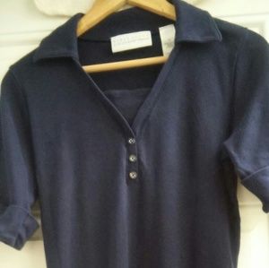 Navy blue polo shirt